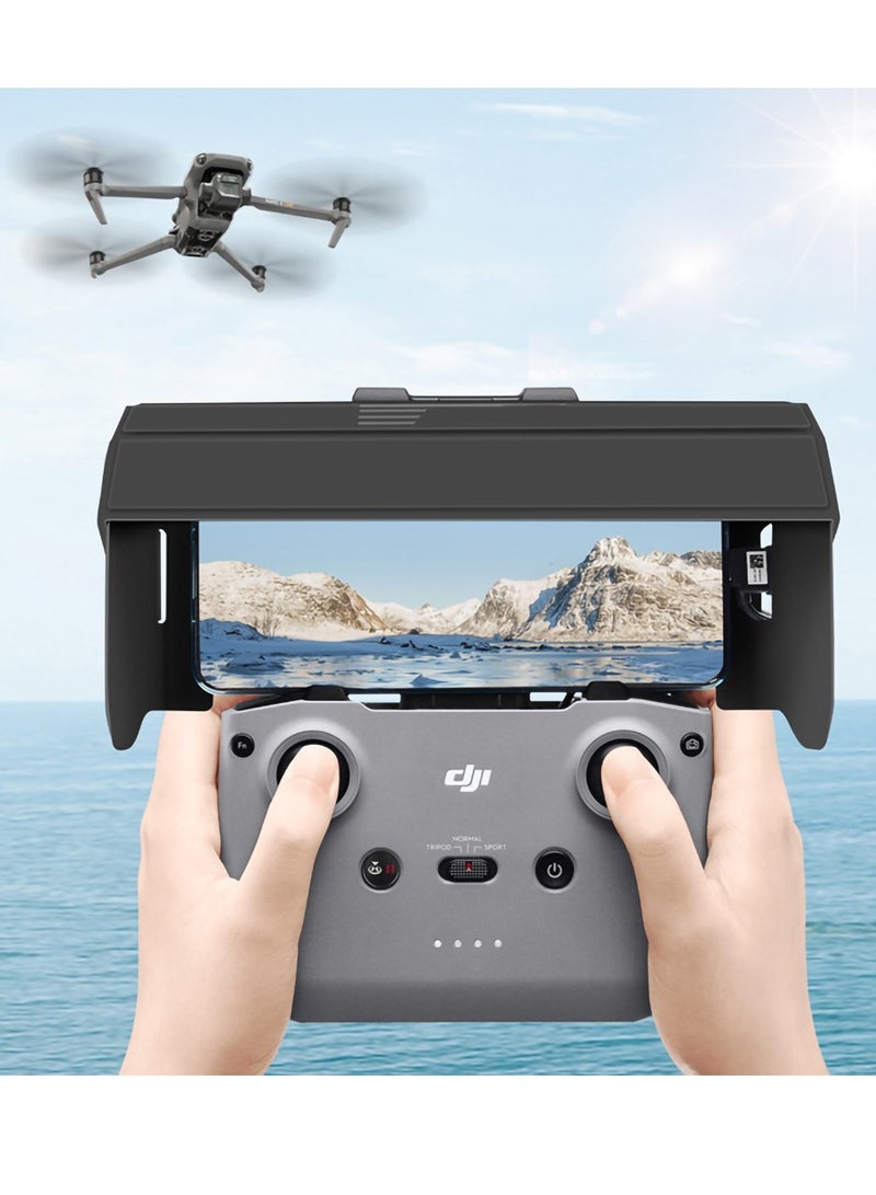 Lightweight Magnetic Sunshade for DJI Mavic 3/Mini 2/Mavic Air 2/DJI Air 2S Controller, Perfect Fit for 4.4-7.1 inch Smartphones, Non-Deformable Design.