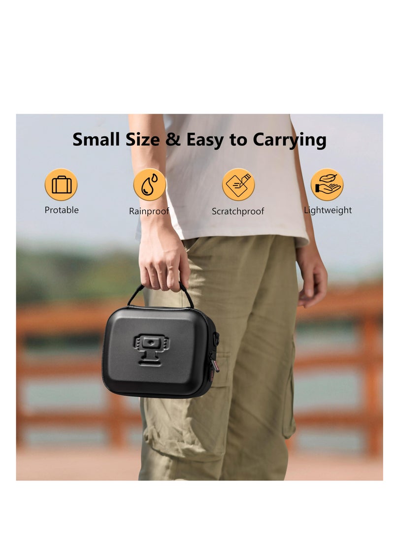 Portable PU Storage Case for DJI Osmo Pocket 3, Protective Bag with Shoulder Straps, Bi-directional Zip, Ideal for Creator Combo Accessories, Smooth and Non-snagging Design.