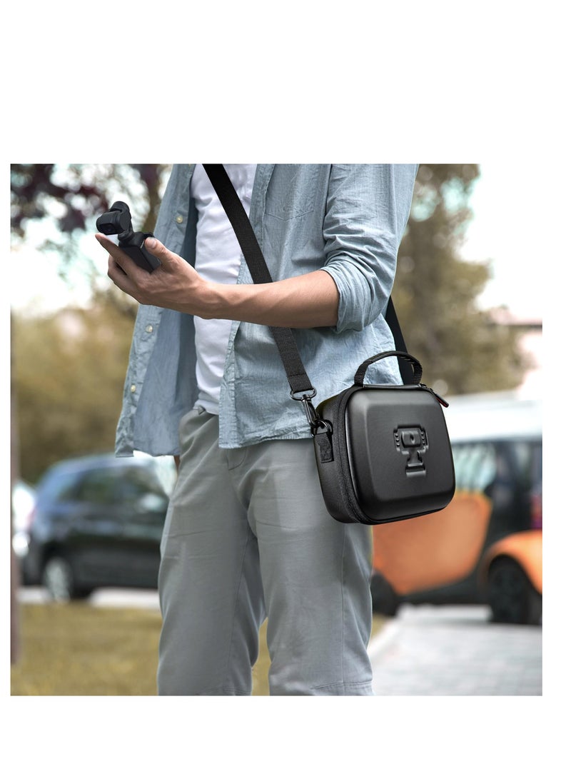 Portable PU Storage Case for DJI Osmo Pocket 3, Protective Bag with Shoulder Straps, Bi-directional Zip, Ideal for Creator Combo Accessories, Smooth and Non-snagging Design.