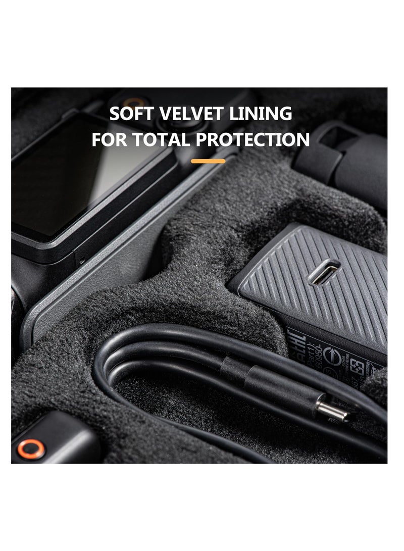 Portable PU Storage Case for DJI Osmo Pocket 3, Protective Bag with Shoulder Straps, Bi-directional Zip, Ideal for Creator Combo Accessories, Smooth and Non-snagging Design.