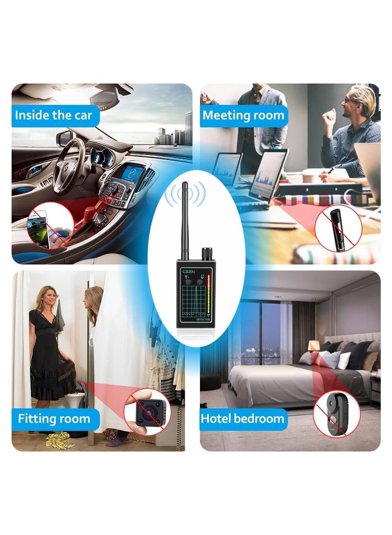 High Sensitivity Bug Detector and Hidden Camera Finder, RF Signal Scanner for Listening Devices, Ideal for Hotel and Office Use, Effective Surveillance Detection Tool.