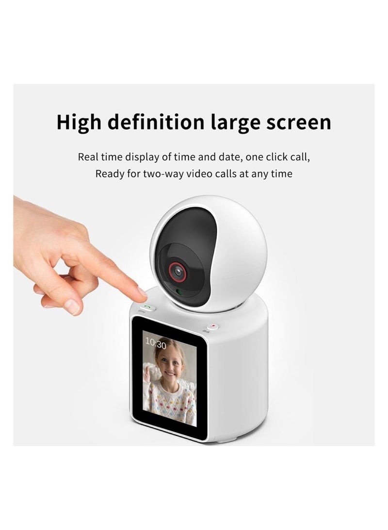 Two-Way Video Calling Camera with 2.8 inch HD Screen, 1080P Indoor Home Security Camera, Indoor Home Nanny Camera,Baby/Elder/Nanny/Dog/Pet Camera with Phone App