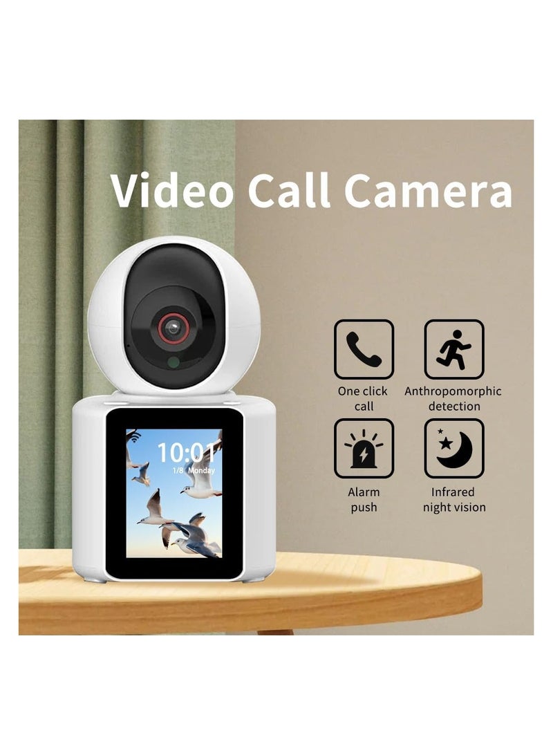 Two-Way Video Calling Camera with 2.8 inch HD Screen, 1080P Indoor Home Security Camera, Indoor Home Nanny Camera,Baby/Elder/Nanny/Dog/Pet Camera with Phone App