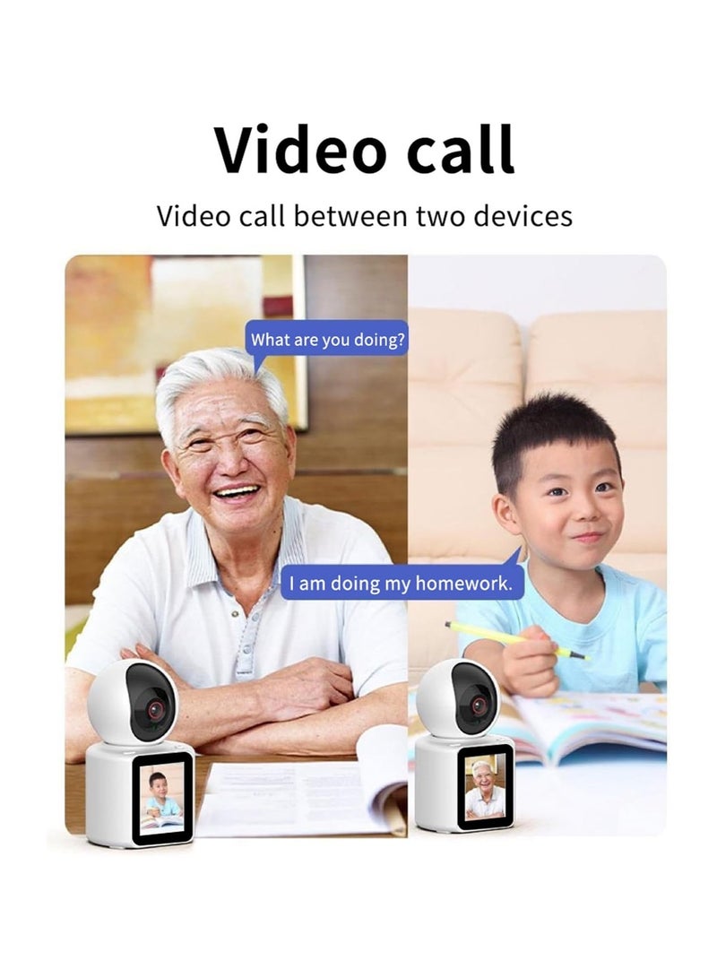 Two-Way Video Calling Camera with 2.8 inch HD Screen, 1080P Indoor Home Security Camera, Indoor Home Nanny Camera,Baby/Elder/Nanny/Dog/Pet Camera with Phone App