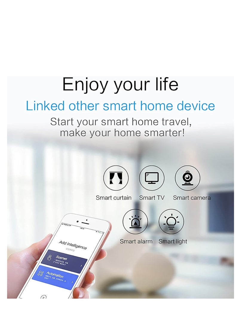 WiFi Smart Motion Sensor - Wireless PIR Detector with 360° Detection, Free App Alerts, No Hub Needed, Compatible with Alexa for Enhanced Home Security.