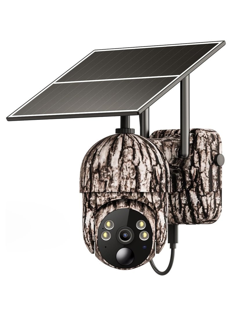 4G LTE Cellular Trail Camera, Gen 3.0, 360° Full View, 2K Live Streaming, Solar Powered, Remote Access, Night Vision, Motion Activated, IP65 Waterproof (No SD & SIM Included)