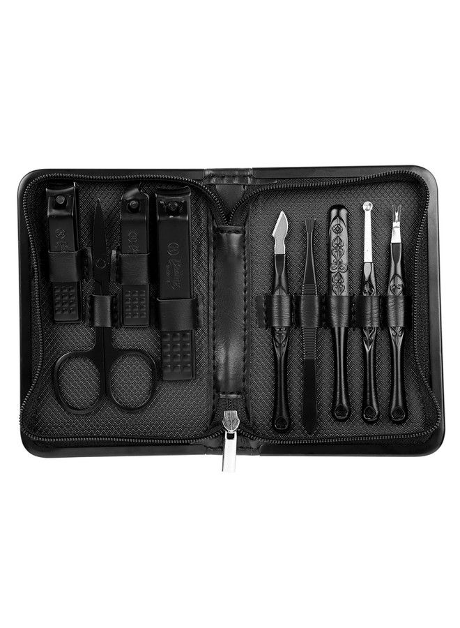 Manicure Set Nail Clippers Set Gifts For Men/Women Professional Pedicure Kit Nail Scissors Grooming Kit Personal Care Tool Kit Nail Tools With Black Leather Travel Case