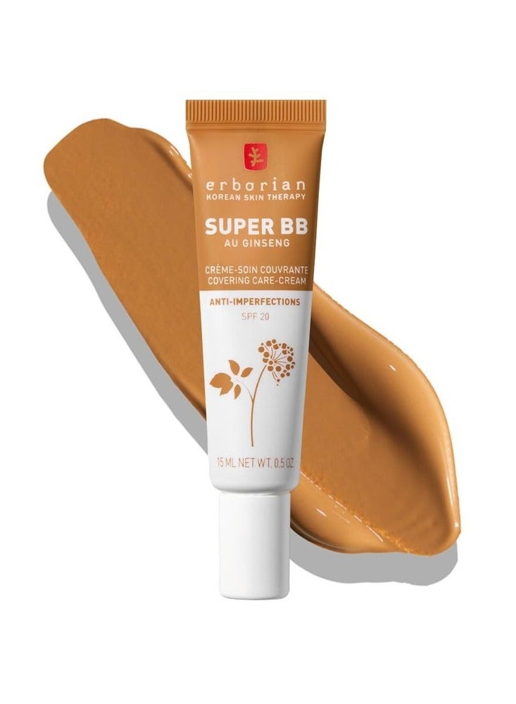 ERBORIAN Super BB Cream Au Ginseng Caramel 15ml - High Coverage, Flawless Finish