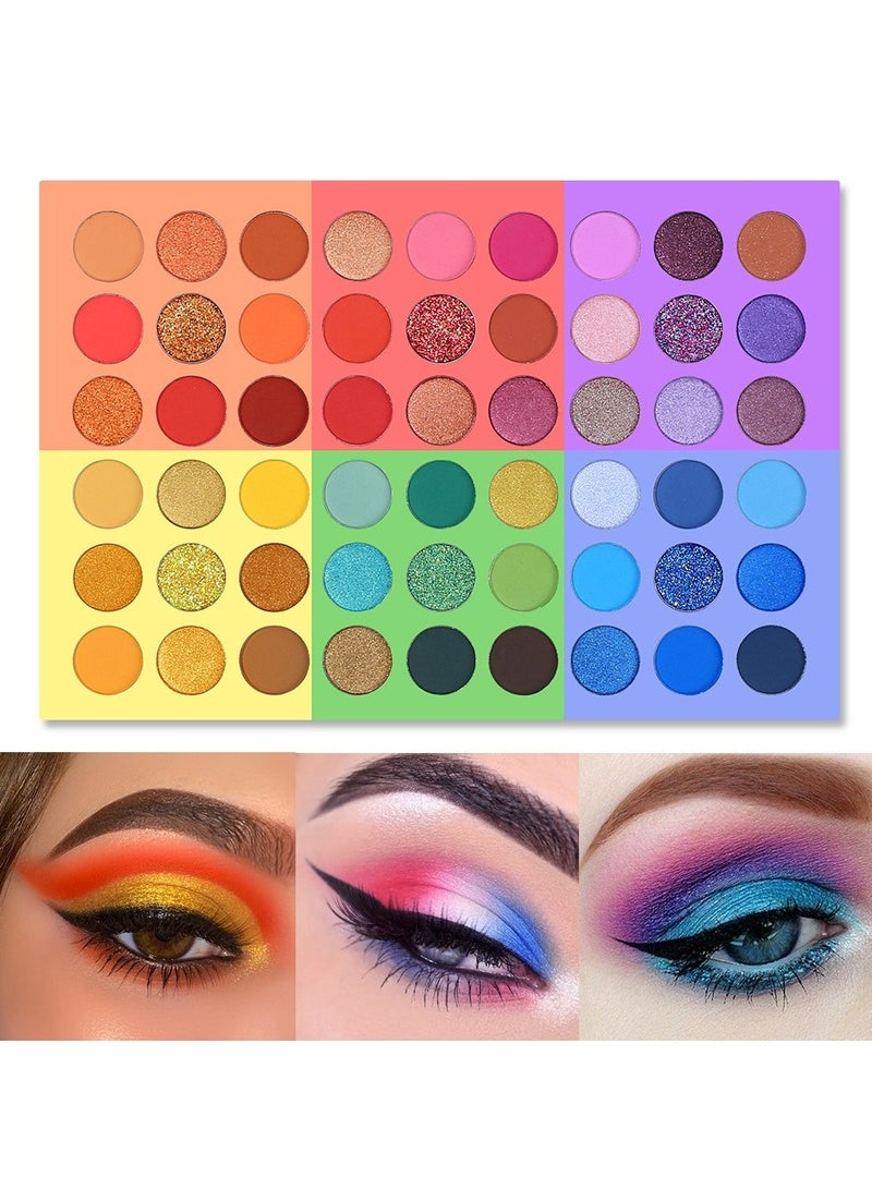 UCANBE 54-Color Splashy Candies Eyeshadow Palette for Vibrant Candy-Inspired Makeup