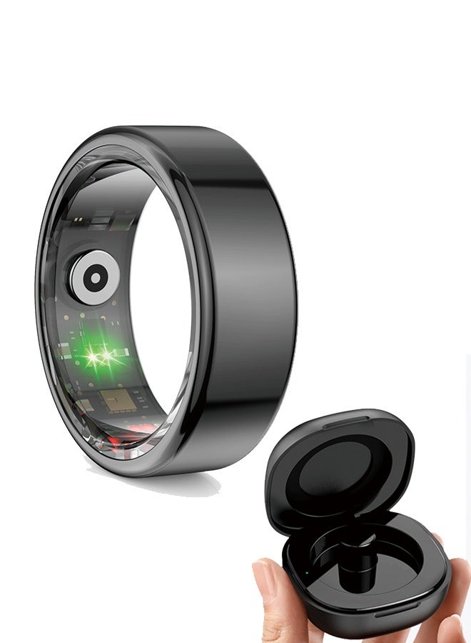 R02 QRing Smart Ring - 24/7 Sleep Monitoring, Heart Rate, Blood Oxygen Saturation, IP68 Waterproof,Comes with dedicated charging box