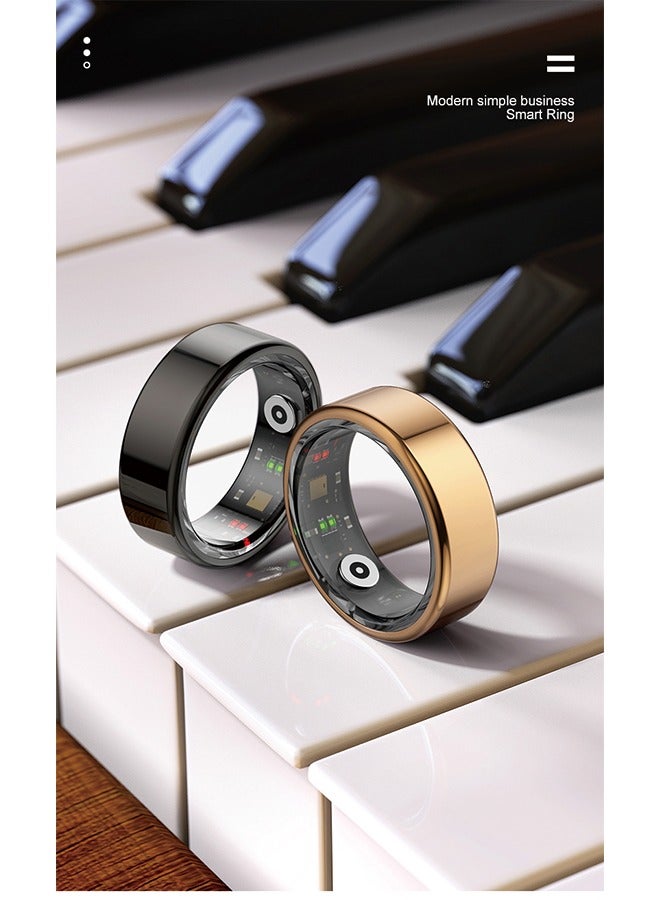 R02 QRing Smart Ring - 24/7 Sleep Monitoring, Heart Rate, Blood Oxygen Saturation, IP68 Waterproof,Comes with dedicated charging box