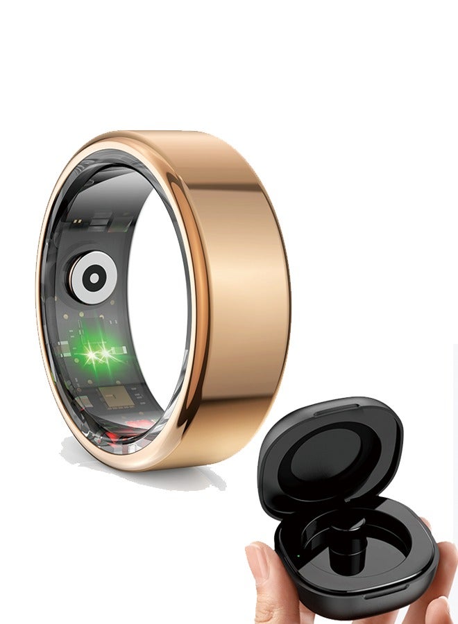 R02 QRing Smart Ring - 24/7 Sleep Monitoring, Heart Rate, Blood Oxygen Saturation, IP68 Waterproof,Comes with dedicated charging box