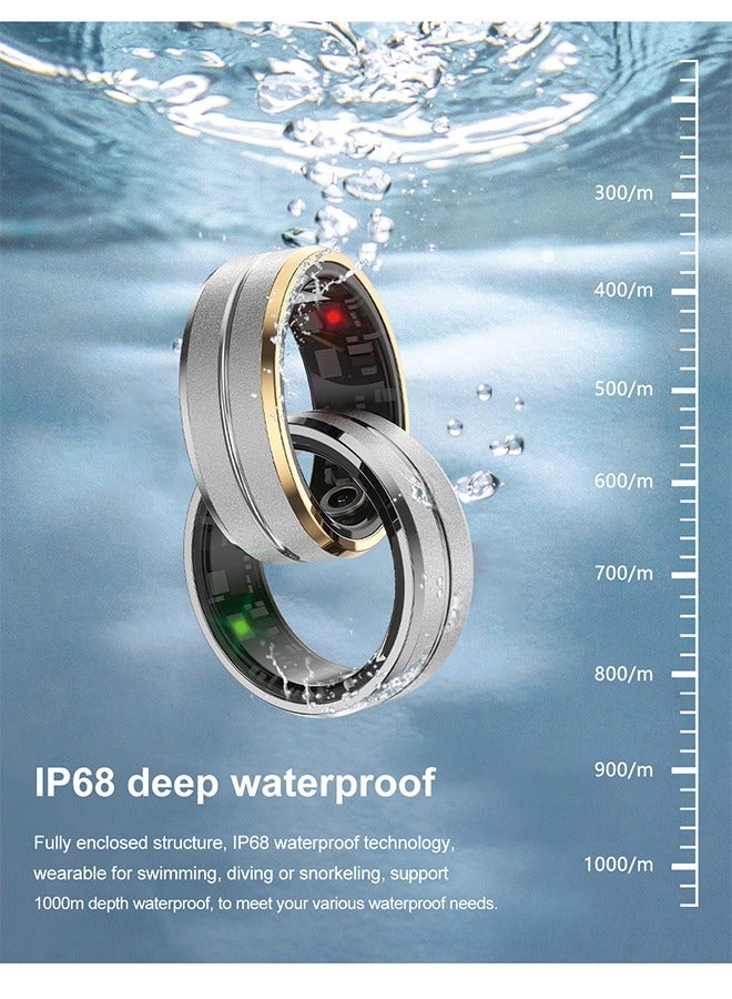 Smart Ring SR - Heart Rate, Blood Oxygen, Sleep Tracking, Step Counting, IP68 Waterproof,line charger