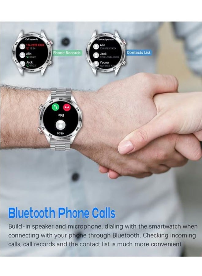 Men's Smart Watch Sports Fitness Watch, High-Definition Tracker With LED Flashlight, IP67 Waterproof Smart Watch With Sleep Monitor, Silver