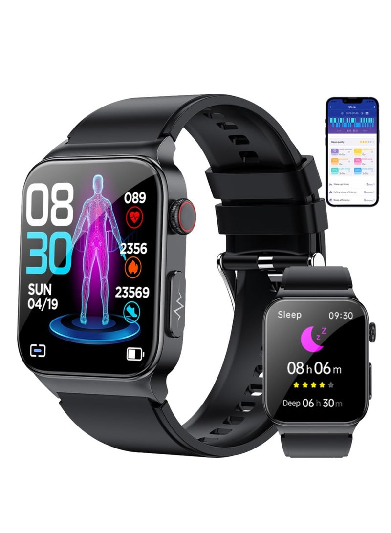 Smart Watch for All, Bluetooth Enabled, Fitness Tracker with Heart Rate and Blood Oxygen Monitoring, Waterproof Pedometer for Android and iOS