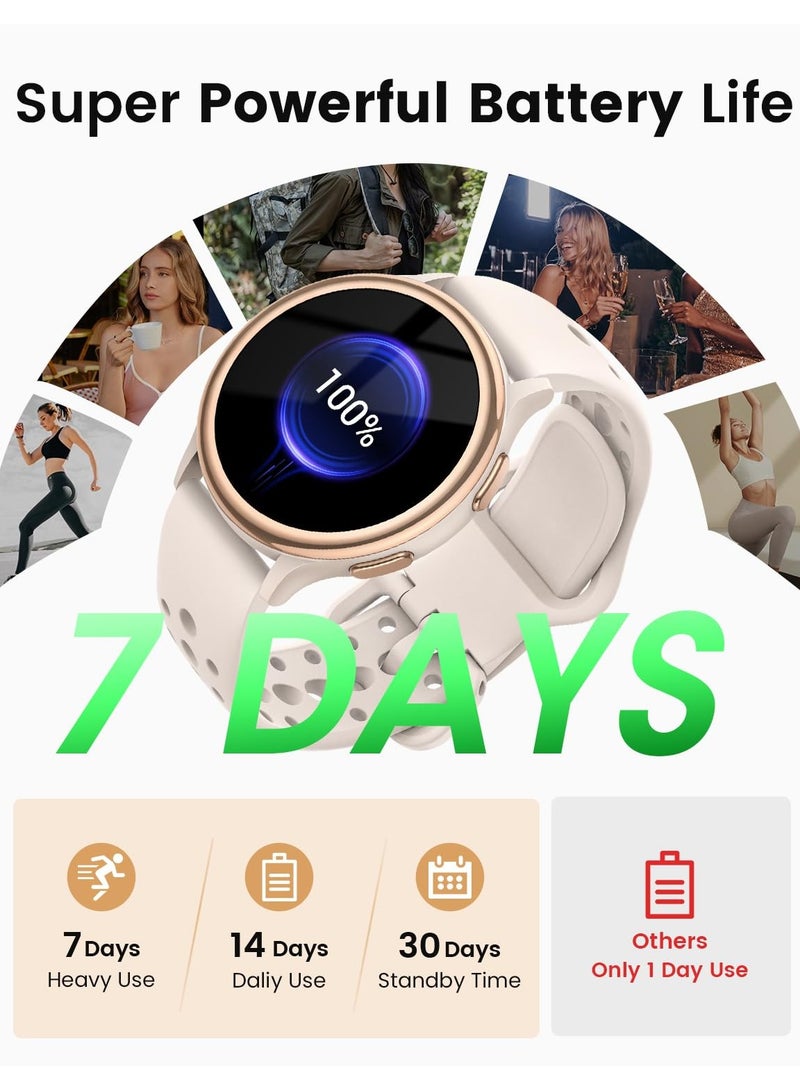 1.27'' Smart Watches for Women with Calls,Step Tracker,heart Rate Monitor, 70 Sport Modes IP68 Waterproof