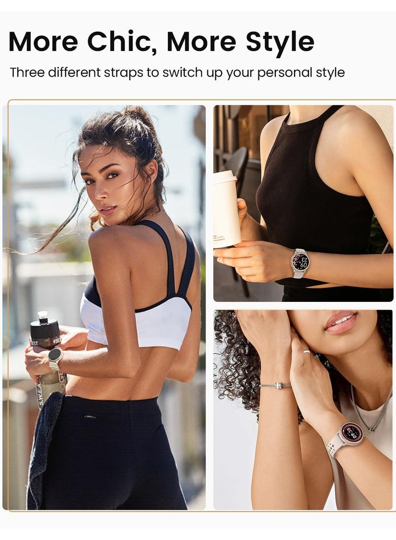 1.27'' Smart Watches for Women with Calls,Step Tracker,heart Rate Monitor, 70 Sport Modes IP68 Waterproof