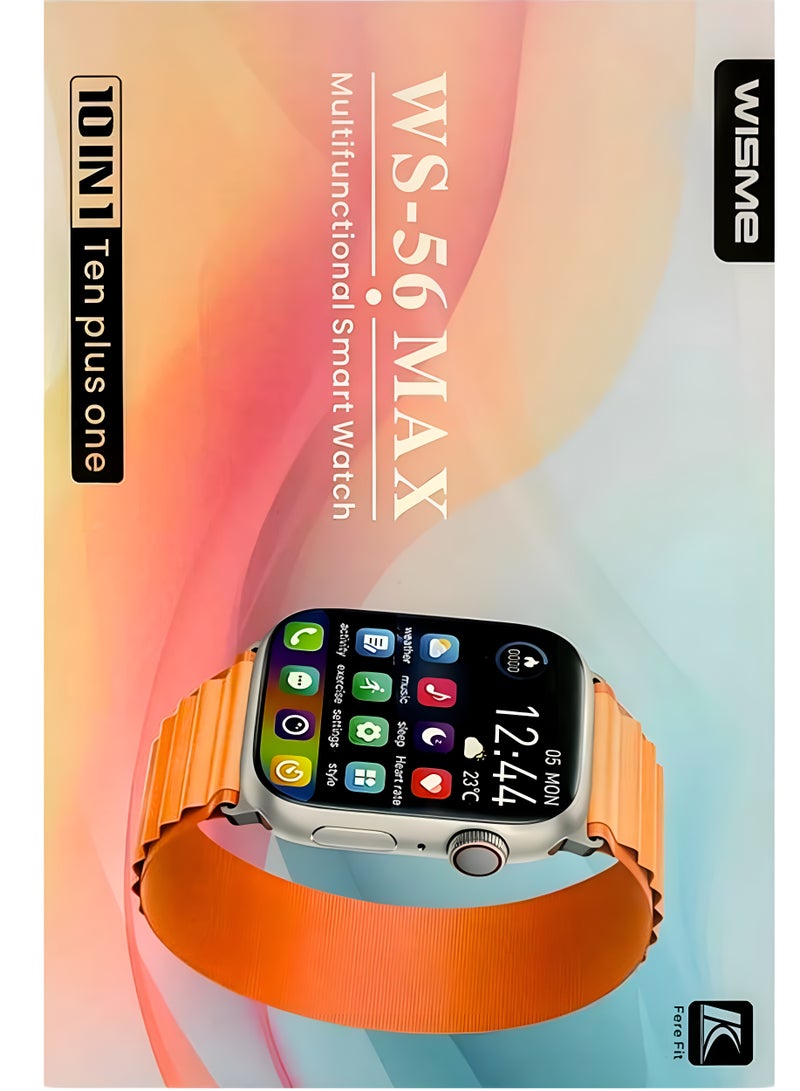 WS-56 MAX Smart watch with 10 Interchangeable Watch Straps