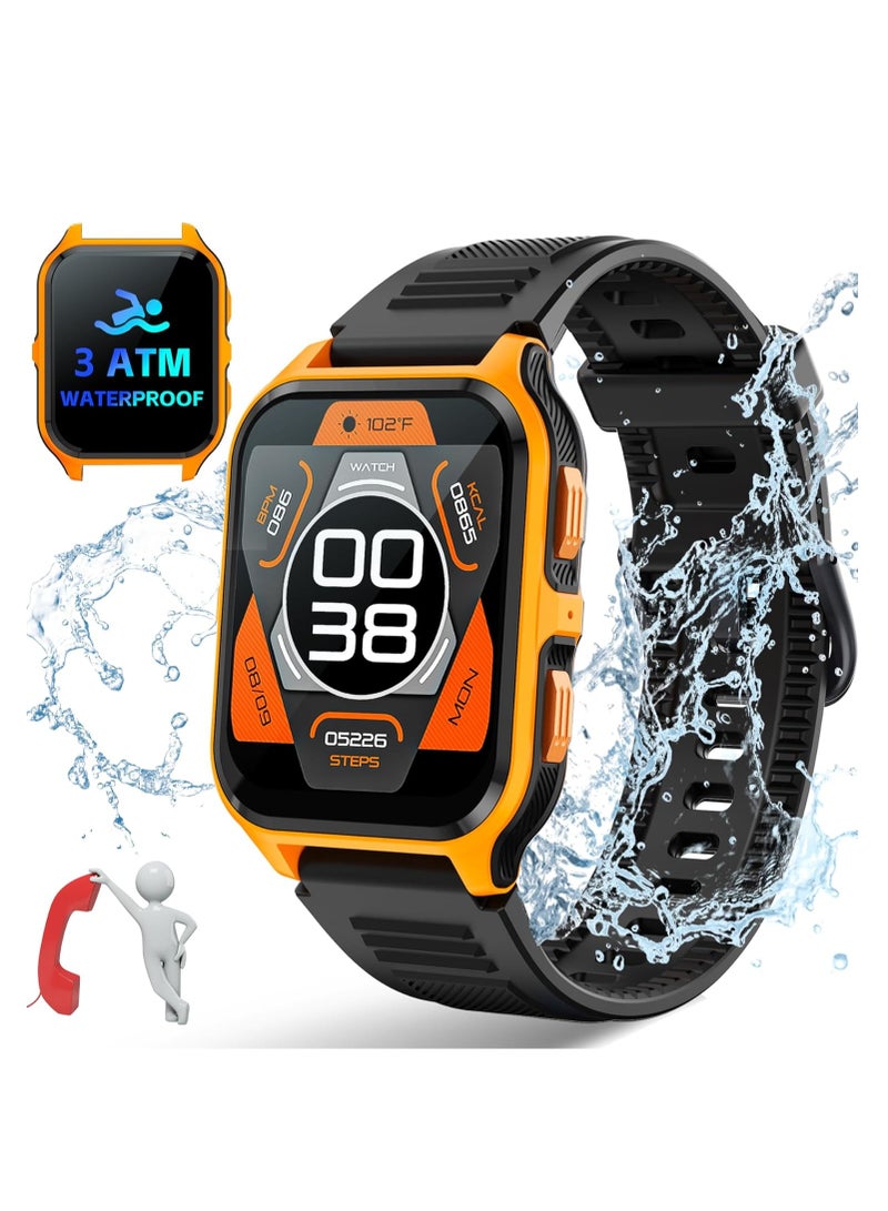 1.83” Smart Watch for Men with Bluetooth Call, Outdoor Sports Smartwatch, 3ATM Waterproof Fitness Tracker Watch, with Fitness & Sleep Tracker, Heart Rate Monitor, Swimming Pedometer