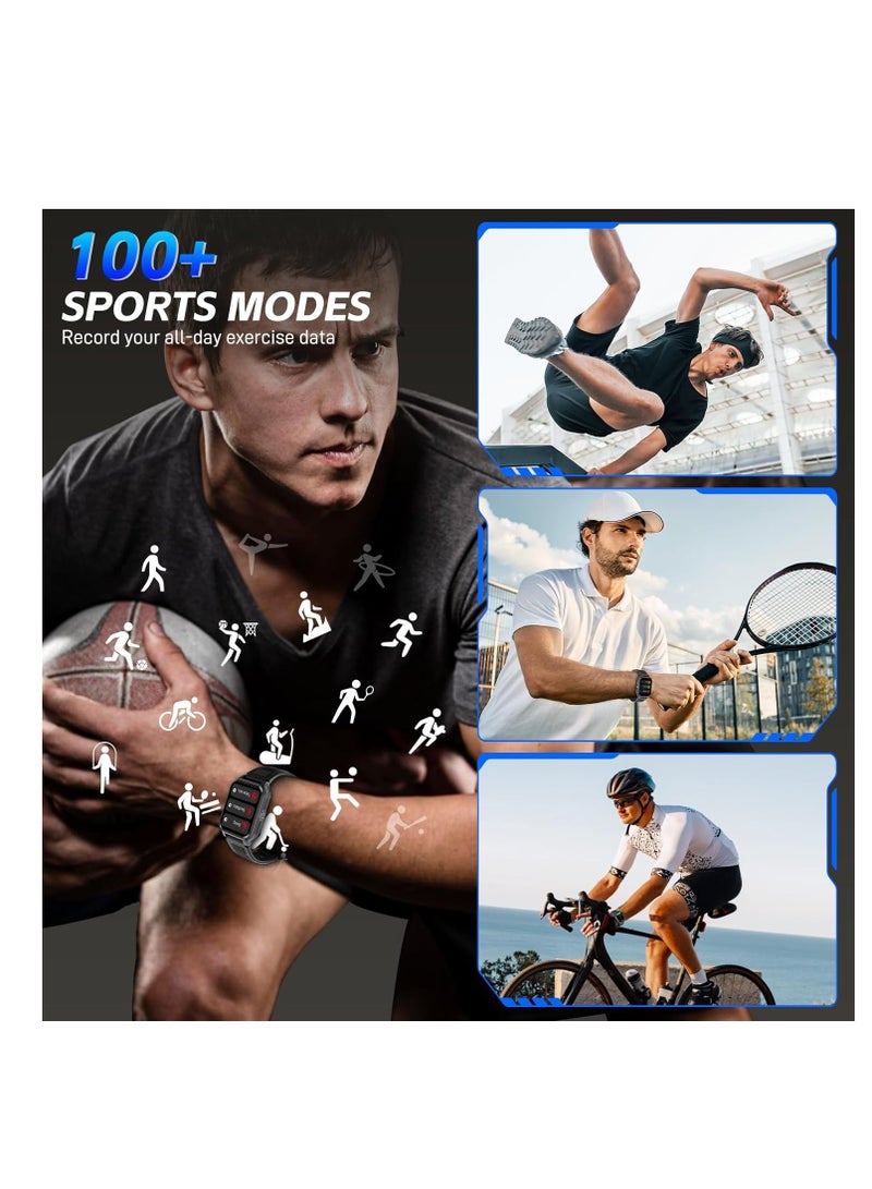 1.83” Smart Watch for Men with Bluetooth Call, Outdoor Sports Smartwatch, 3ATM Waterproof Fitness Tracker Watch, with Fitness & Sleep Tracker, Heart Rate Monitor, Swimming Pedometer