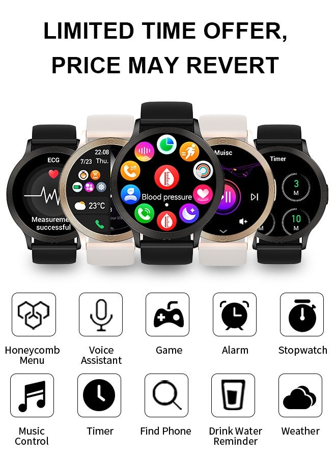 Korean Brand S5 Smart Watch, Smart Watch for men, Waterproof Fitness Watch, Bluetooth Calling, Compatible with Android and iOS, Aluminum Alloy Ultra-Light Frame, 1.43