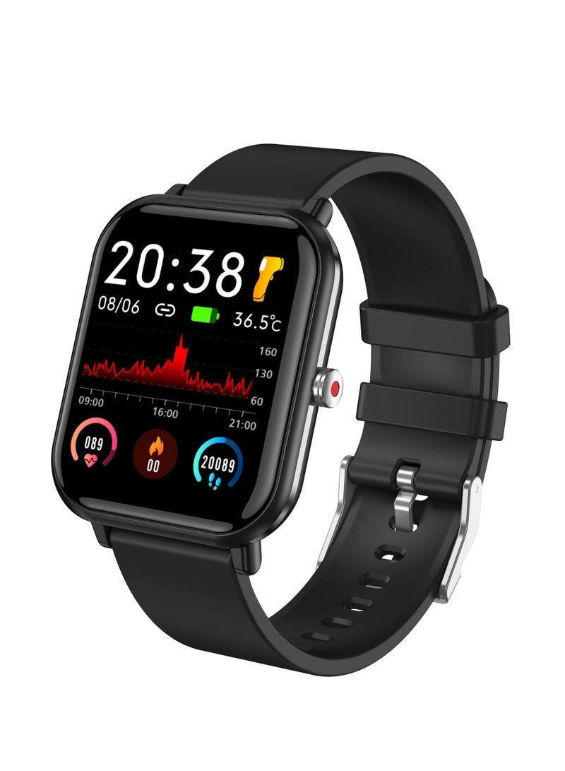 24 Sports Modes Smart Watch with 5ATM Waterproof, Blood Oxygen & Heart Rate Monitor, Sleep Tracker, Step & Calorie Counter, 1.7