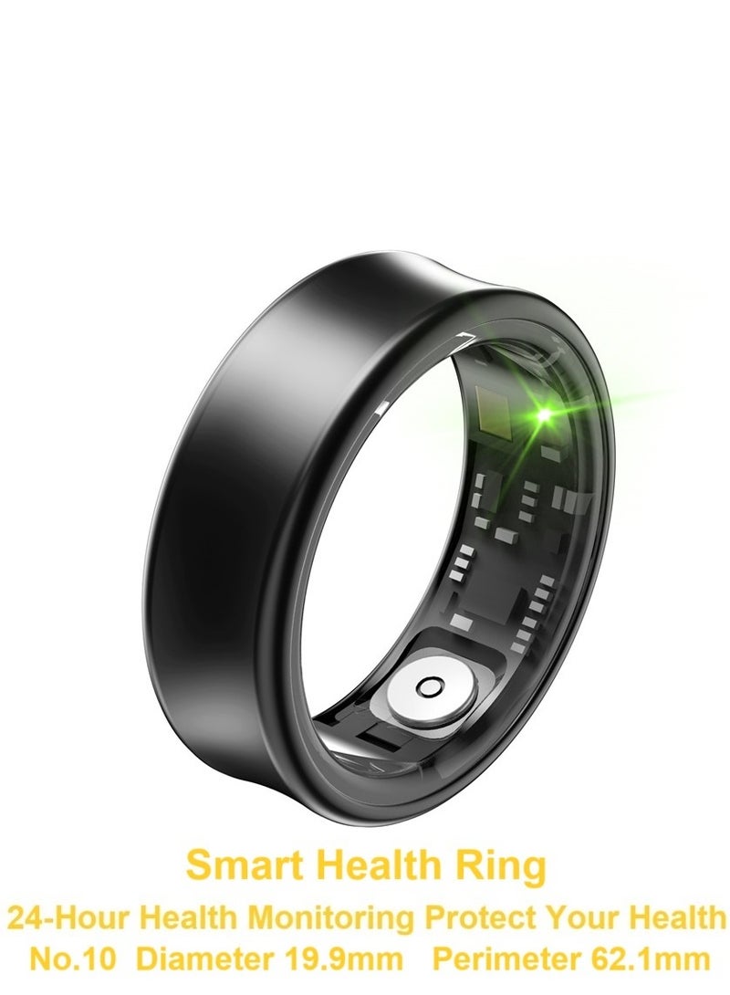 Smart Health Ring for Heart Rate Blood Oxygen Sleep Monitoring all Weather Motion Calculation 24-hour Health Monitoring Protect Your Health Black No.20