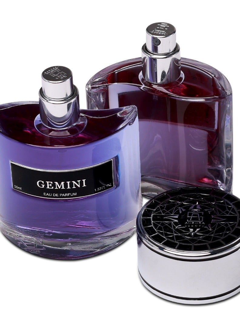 Aurora Sents Gemini Men & Gemini Noir Eau de Parfum for Men EDP 50ml x 50ml |100ml