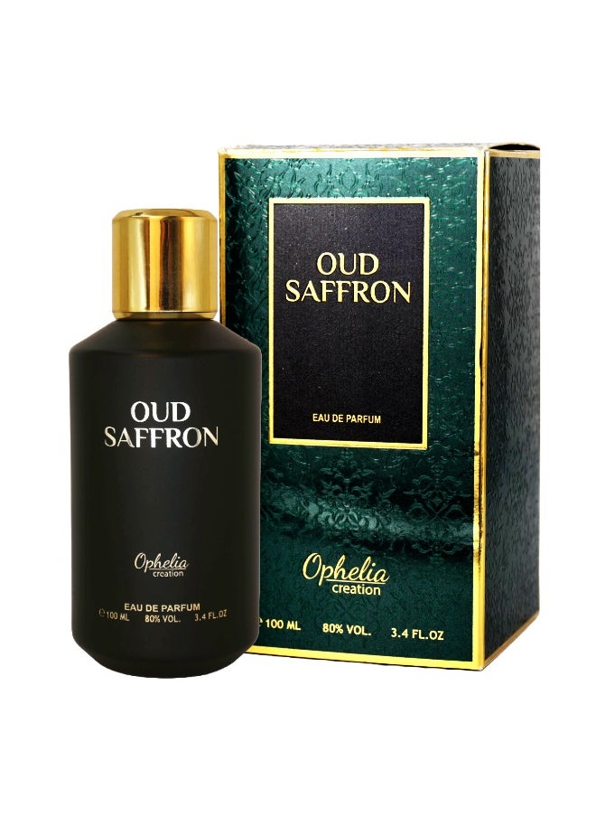 Oud Saffron Perfumes for Men and Women (100ml)| Long Lasting Fragrance with Blend of Woody Oud and Spicy touch