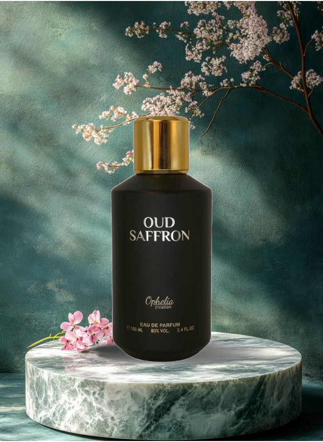 Oud Saffron Perfumes for Men and Women (100ml)| Long Lasting Fragrance with Blend of Woody Oud and Spicy touch