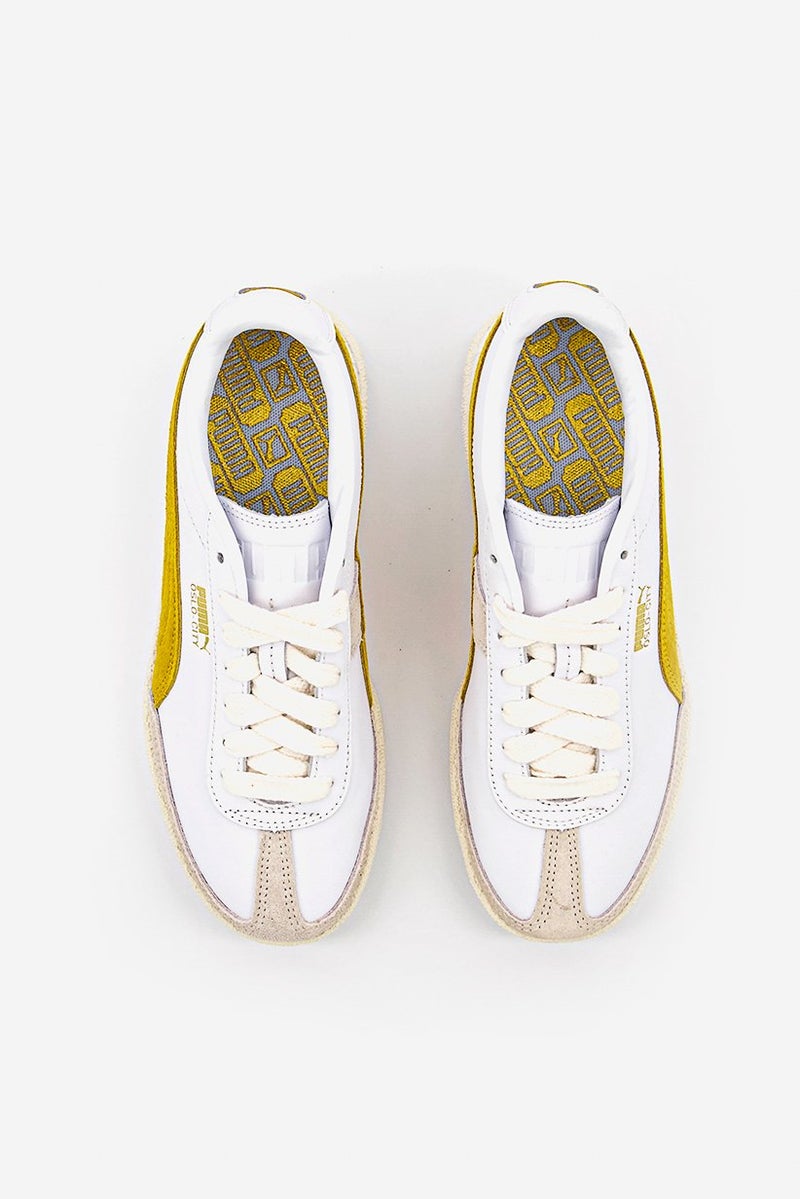 Kid Girls Oslo City PRM Footwear, White and Lemon and Grey