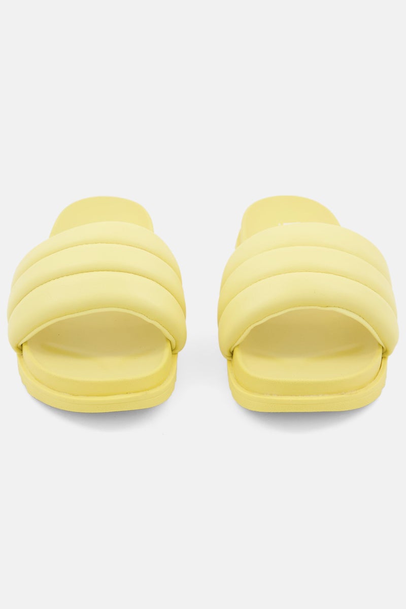 Kids Girl Slip On Slipper, Yellow