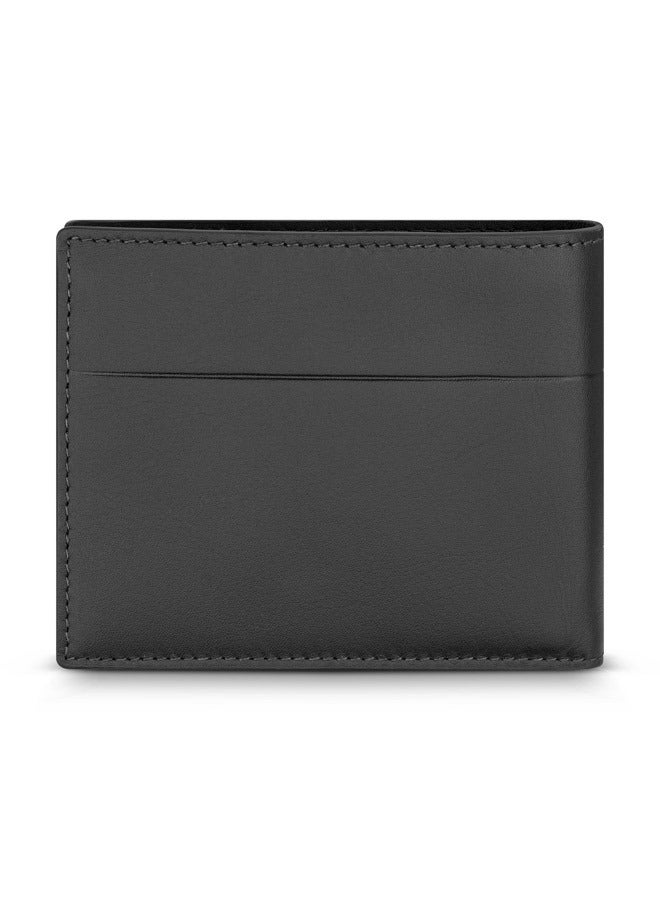 Oxford Black Bifold Genuine Leather Wallet For Men With 6 Card Slots 110 MM- CEPU06858M-BLK