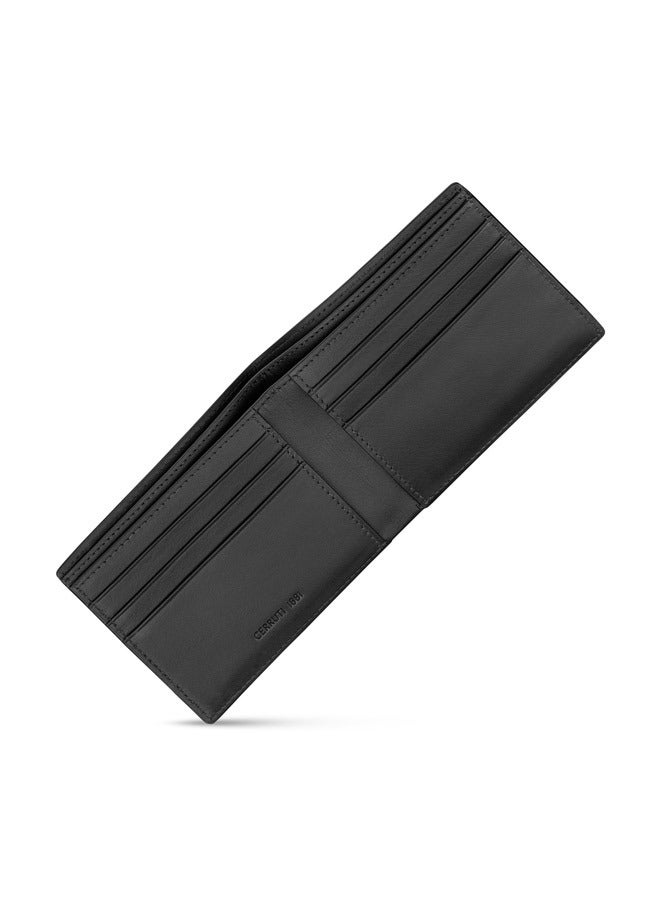 Pollock Black Bifold Genuine Leather Wallet For Men