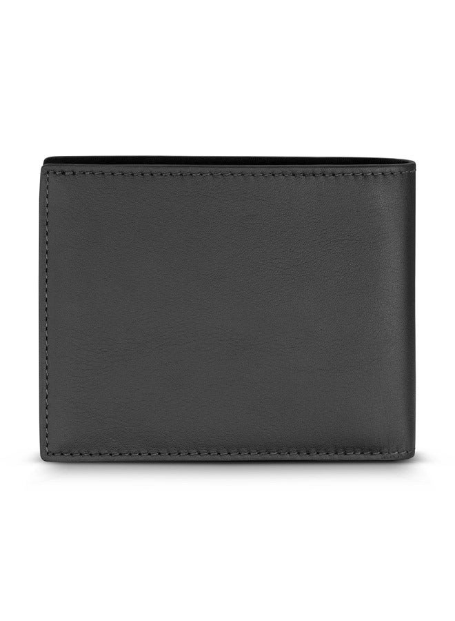 Pollock Black Bifold Genuine Leather Wallet For Men