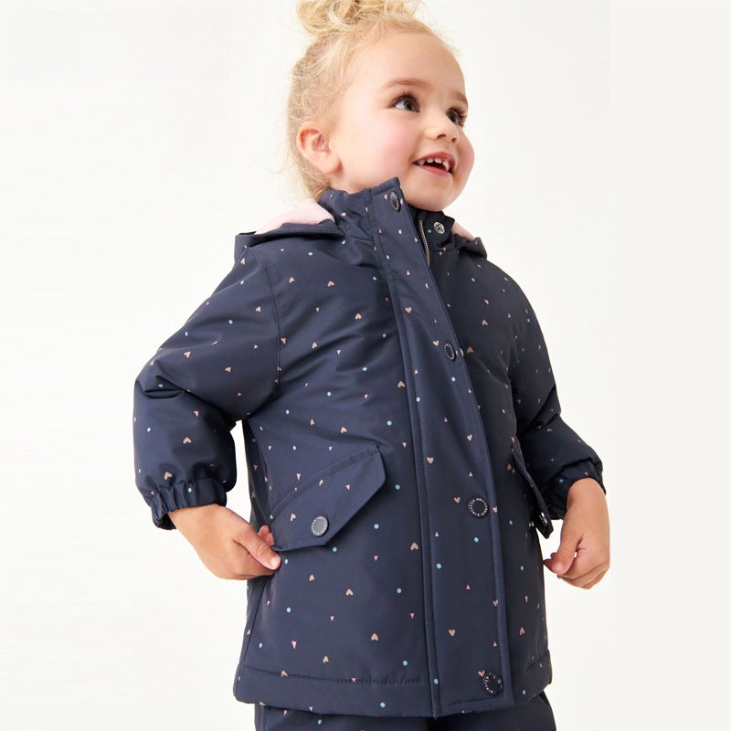 Kids Hooded Jacket Autumn Winter New Style 8029