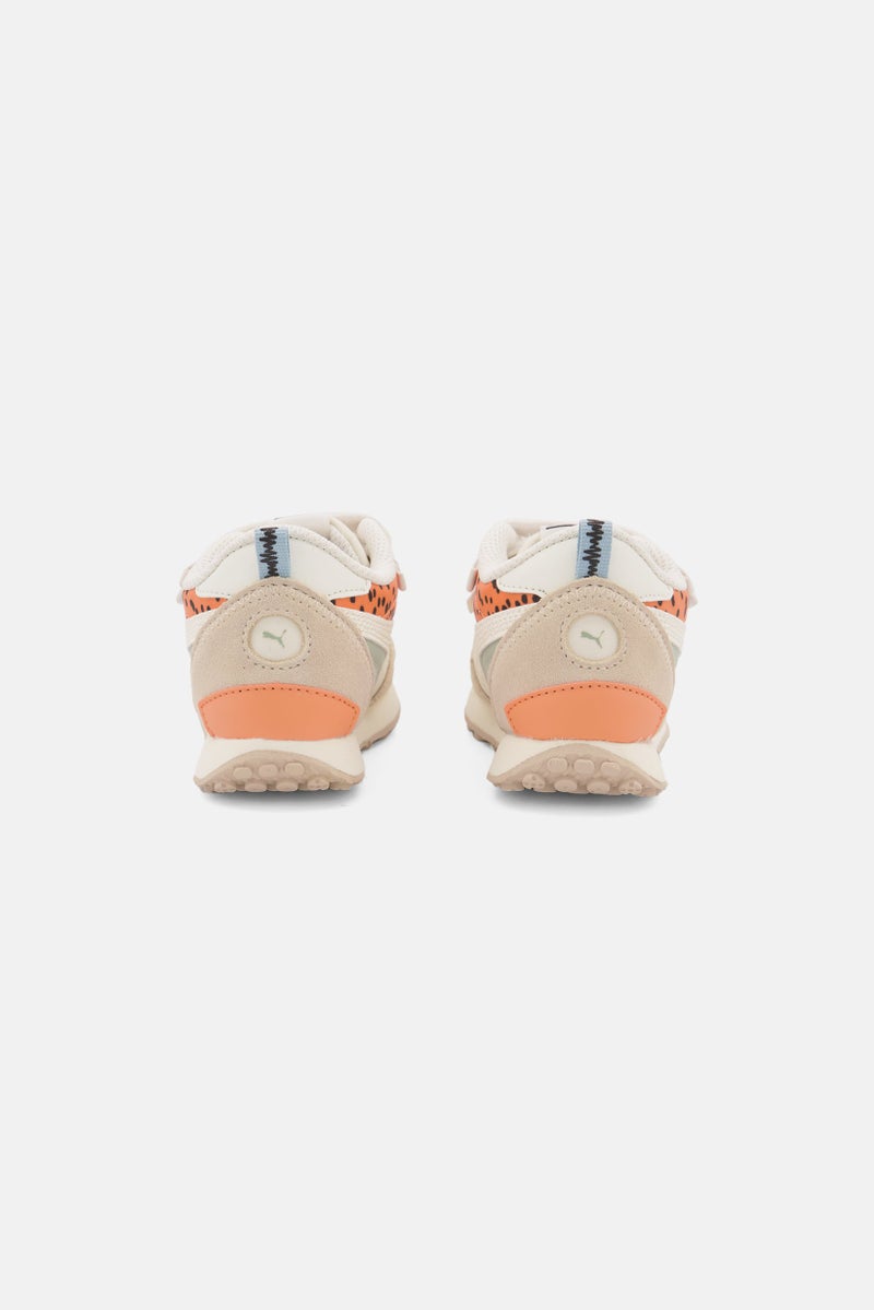 Toddlers Boy Velcro Closure Shoes, Beige Combo