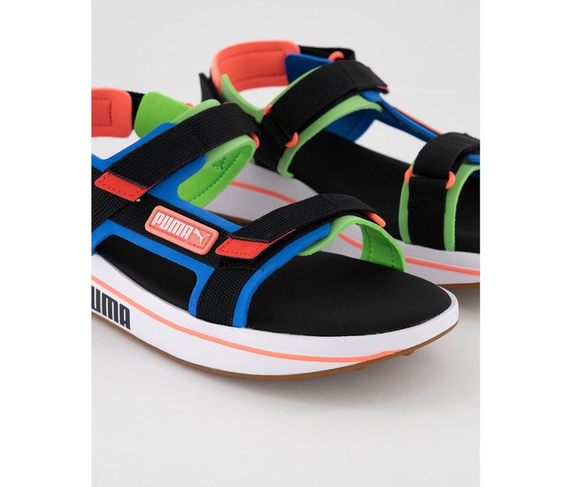 Boys Future Rider Sandals Game On, Palace Blue and Fluo Green and Black