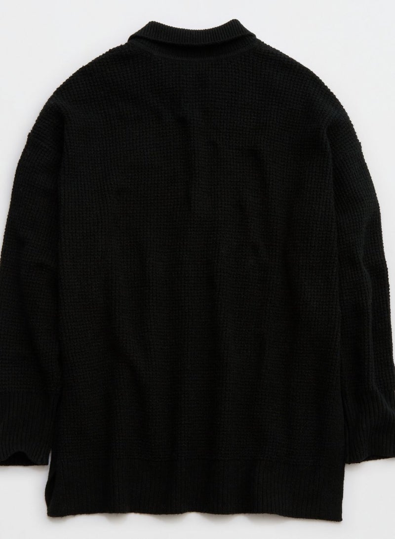 Polo Neck Knitted Sweater