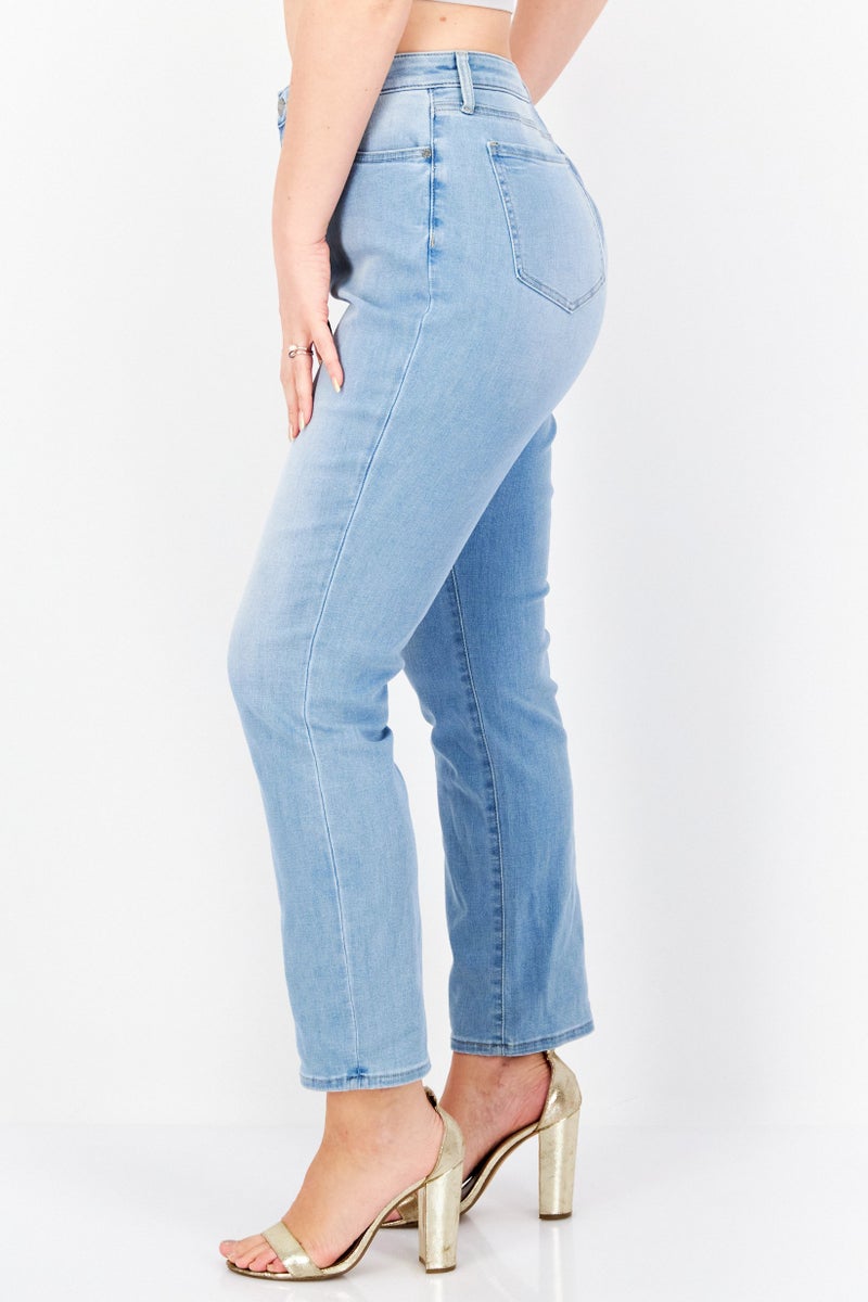 Women Slim Fit High Rise Stretchable Denim, Blue