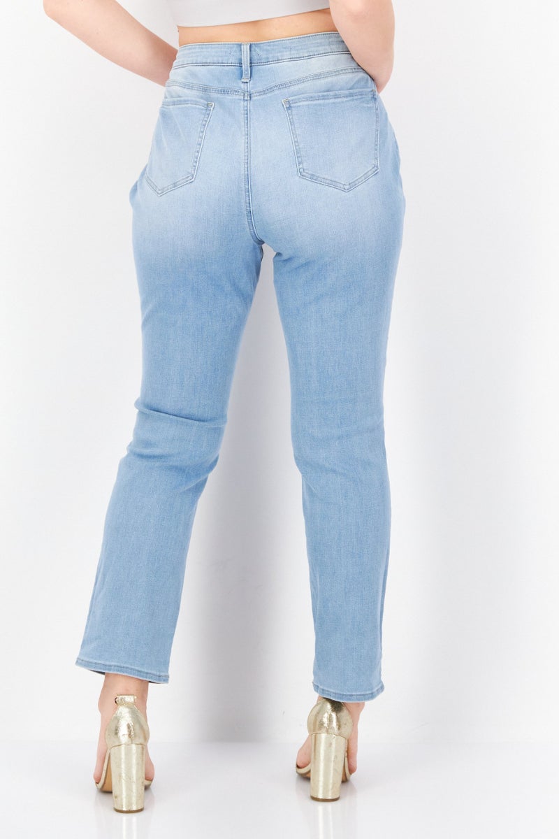 Women Slim Fit High Rise Stretchable Denim, Blue