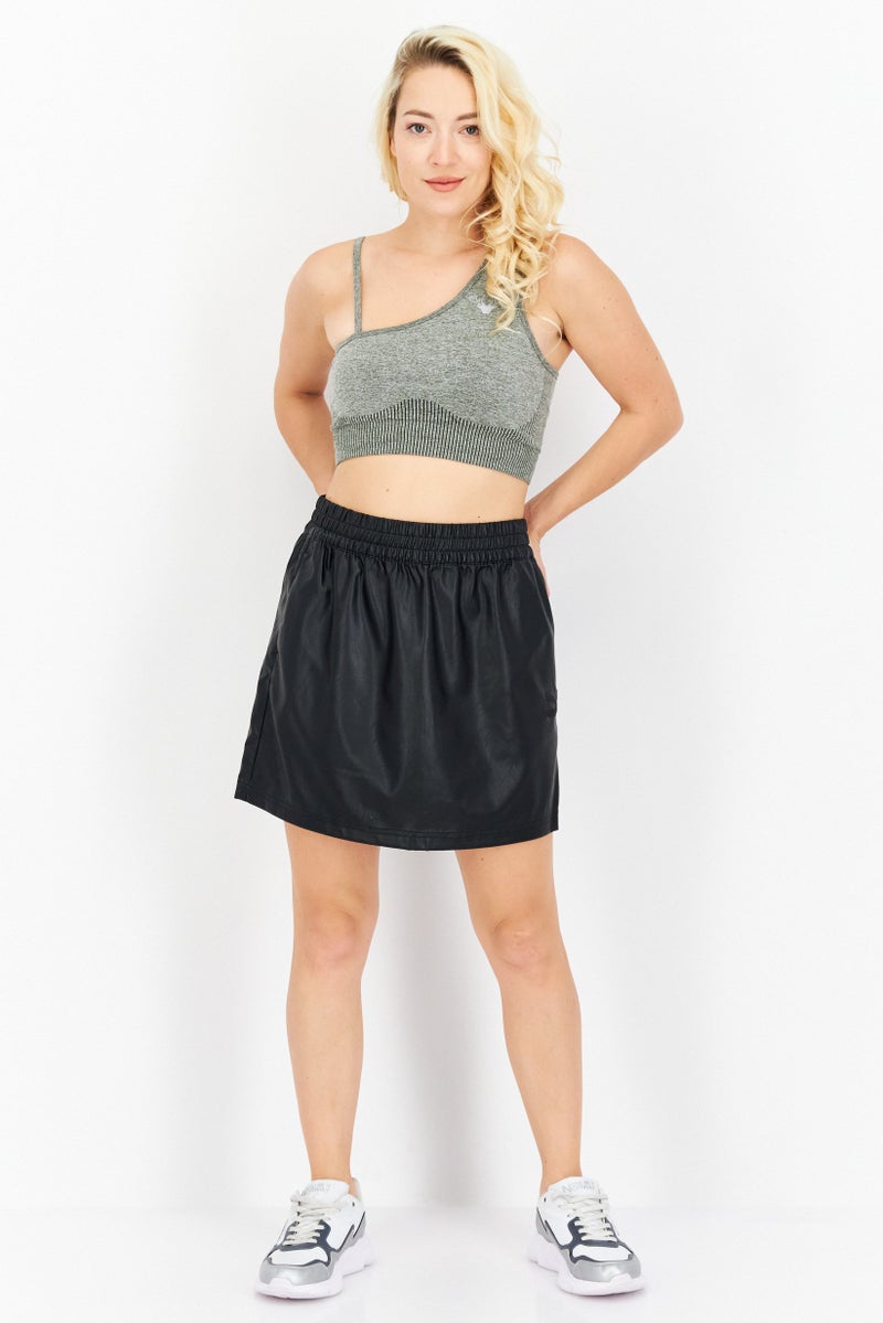 Women Sportswear Fit  Brand Logo Training Skirt, Black