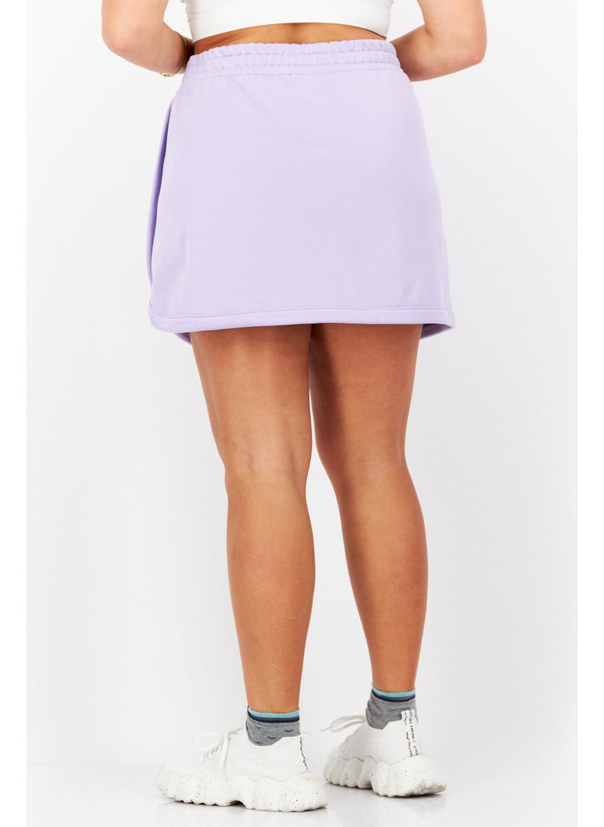 Women Sportswear Fit Brand Logo Training Skirt, Purple
