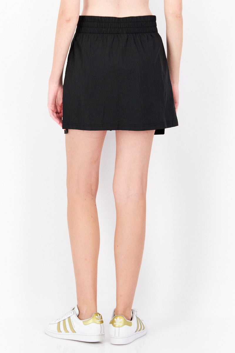 Women Sportswear Fit Brand Logo Mini Skirts, Black