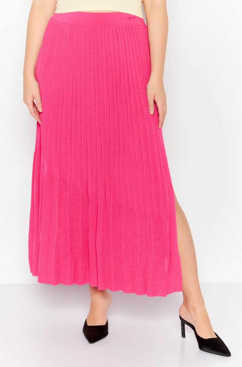 Women Pleated Midi Skirts, Pink