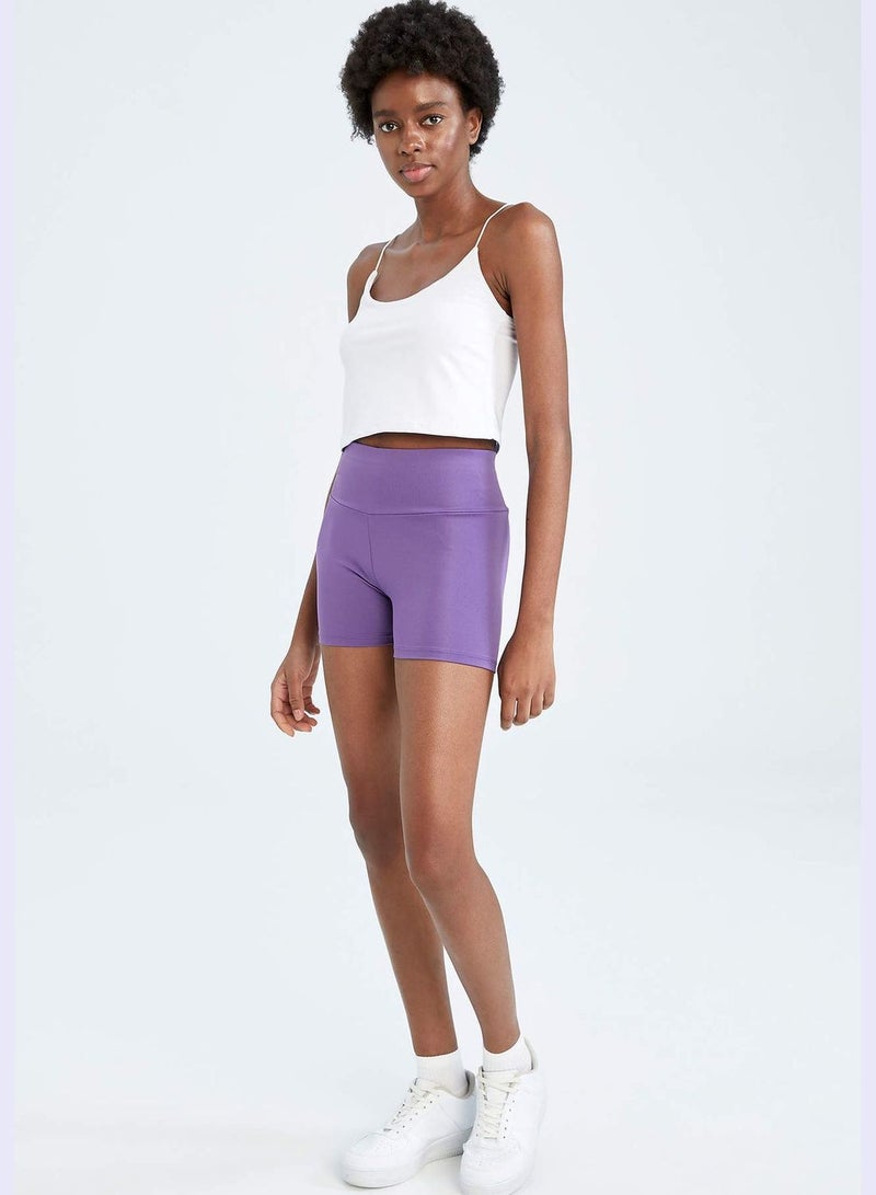 High Waisted Mini Biker Leggings