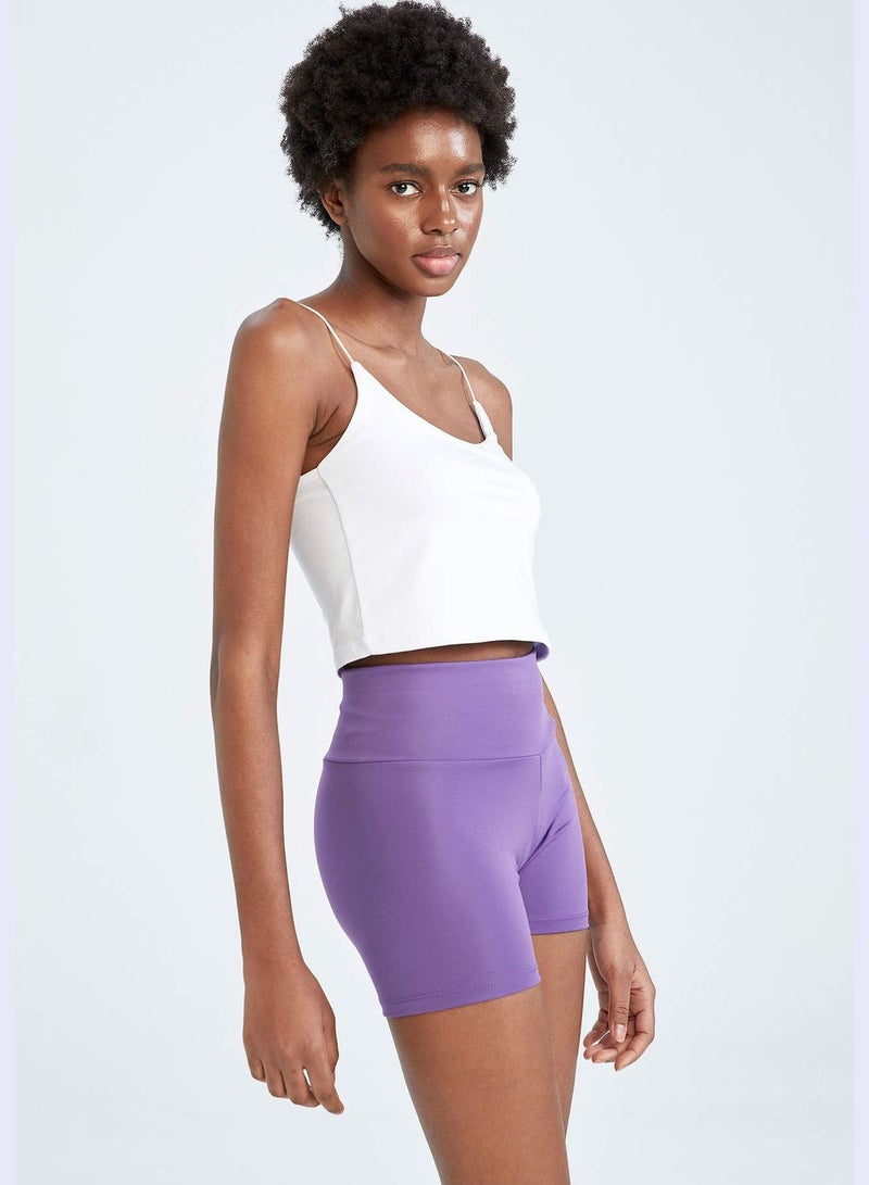 High Waisted Mini Biker Leggings