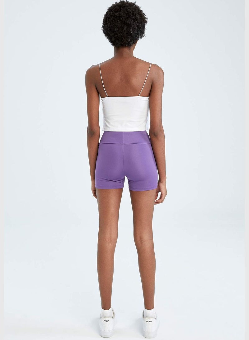 High Waisted Mini Biker Leggings