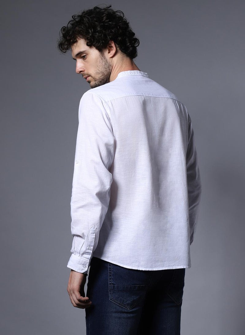 Classic Regular Fit Opaque Cotton Casual Shirt