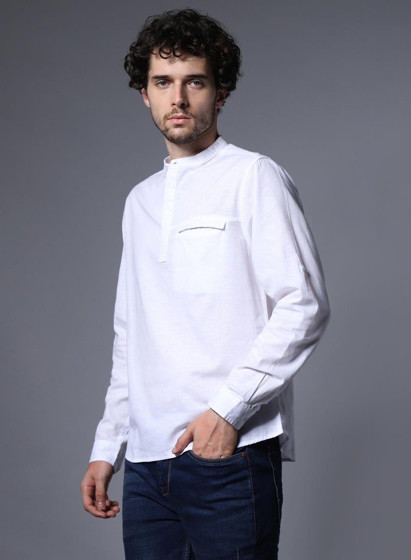 Classic Regular Fit Opaque Cotton Casual Shirt